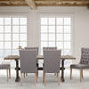 MacKenzie 11 Grey Plush Linen Fabric Dining Chair