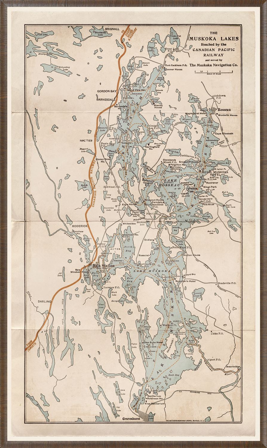 Map - CPR 1952 Muskoka Lakes Map (1 in stock)