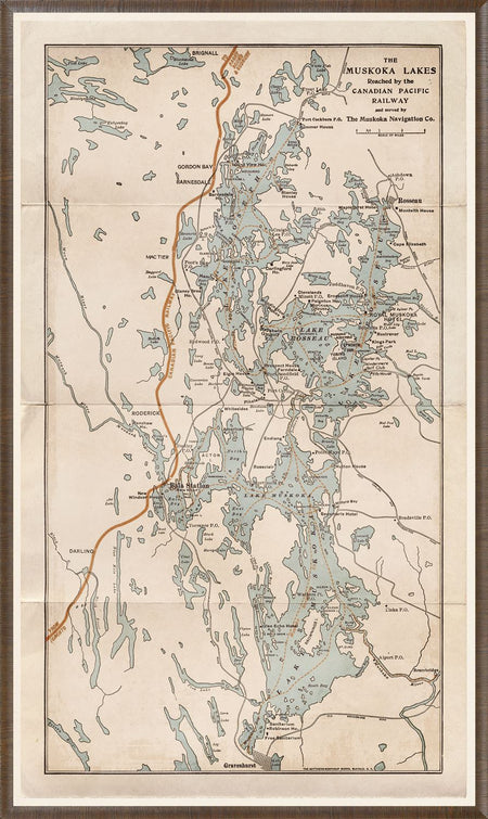 Map - CPR 1952 Muskoka Lakes Map (1 in stock)