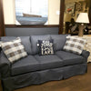 Slipcover Sofa Marcus in Fabric Orly Crown Blue
