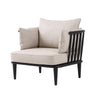 Marina Club Chair Linen Fabric Black Frame (1 in stock)