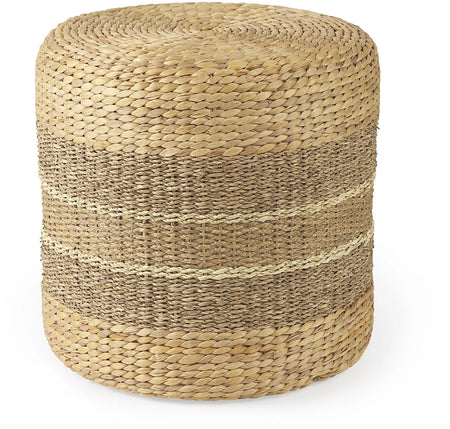 Maya Round Seagrass Pouf