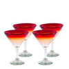 Maya Red Hand Blown Mexican Martini Glassware (19 in stock)