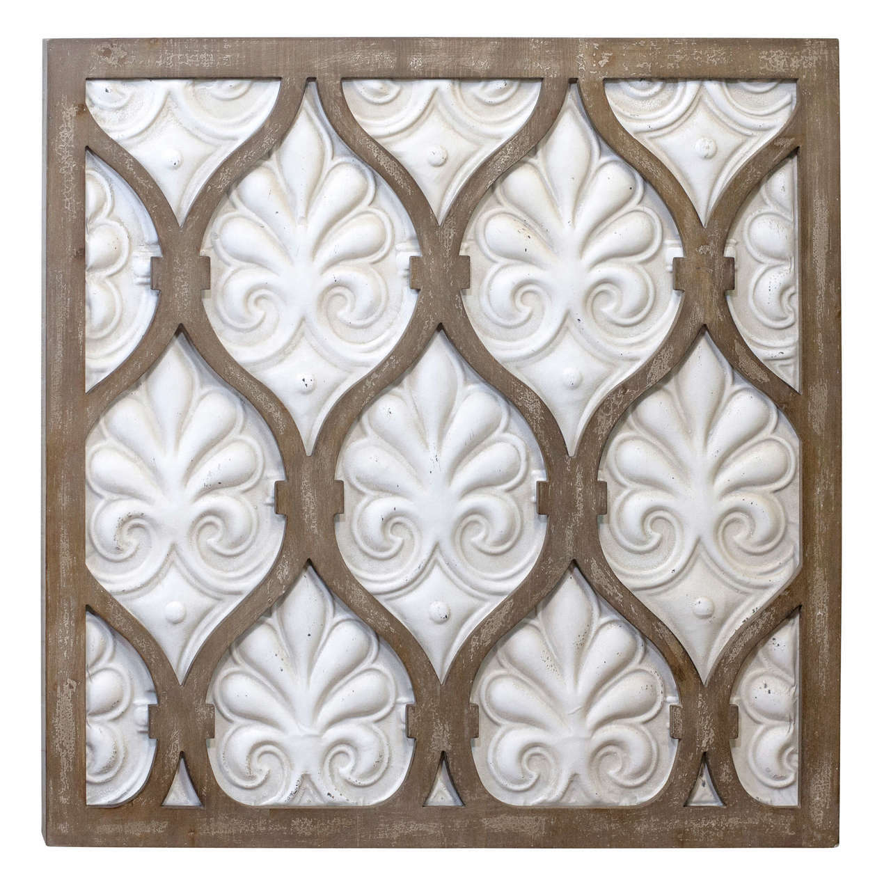 Tin and Wood Wall Decor Panel (2 in stock)
