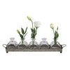Metal Tray with 5 Bud Vases  (4 in stock)