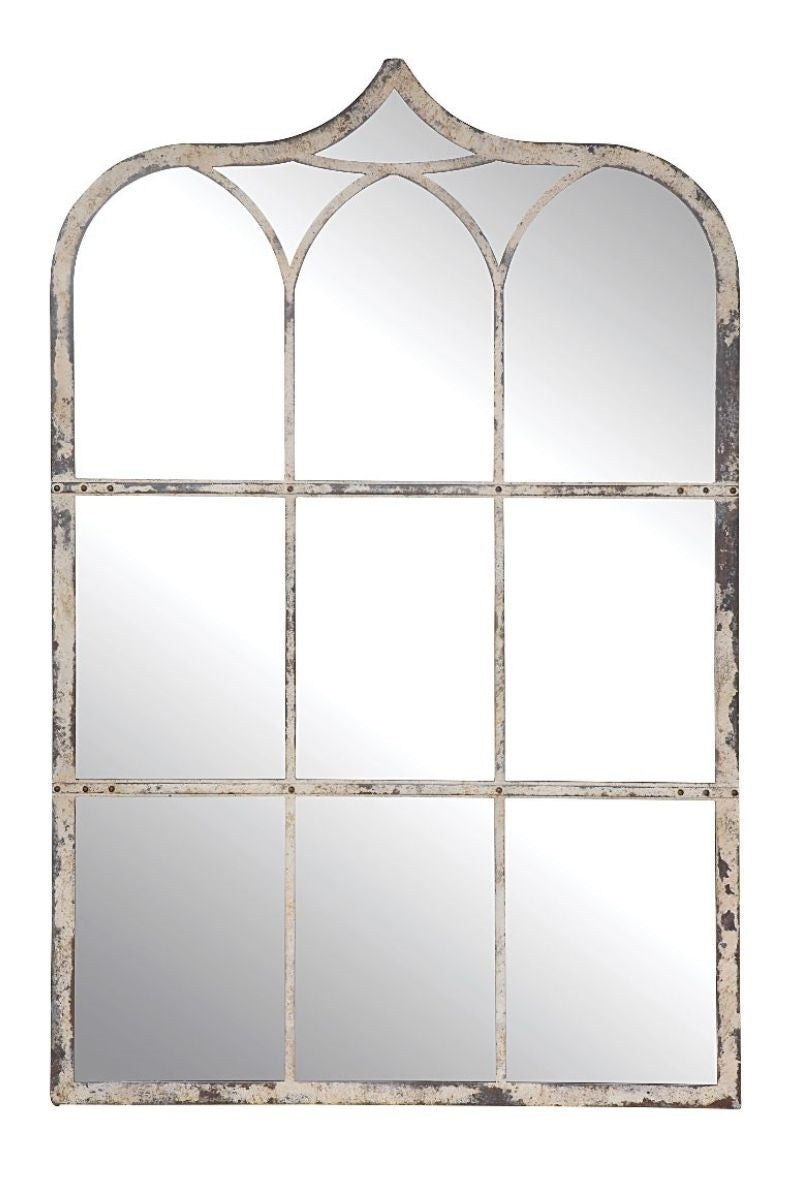 Chateau Collection Distressed Metal Framed Mirror (1 in stock)