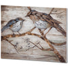 Art - Ici Momma and Baby Bird Original Hand Painted on Wood