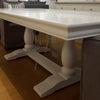 Monticello Cloud White Dining Table 84"extends to 108