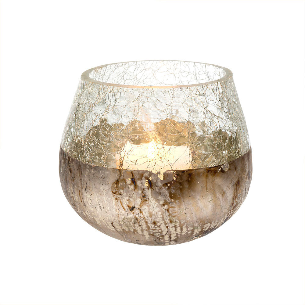 Moonlight Crackle Votive Holder  5"  (5 in stock)