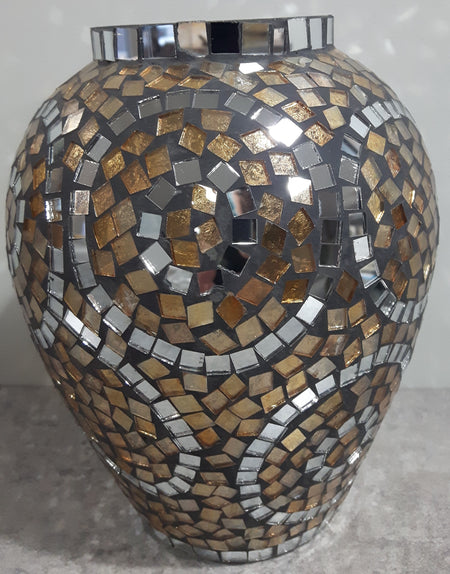 Mosaic glass vase small (2 in stock)
