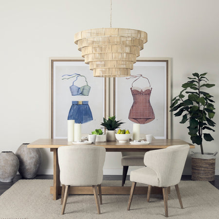 Niles Wingback Cream Fabric Dining Chair (7 in stock)