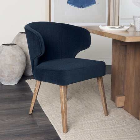 Niles Wingback Navy Fabric Dining Chair (3 in stock)