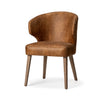 Niles Wingback Brown Toned Leather Dining Chair (9 in stock)