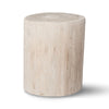 Nova White  Wood Stump Stool/Accent Table 18"h x 16" dia