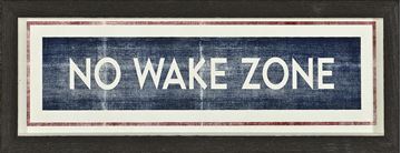 No Wake Zone Framed Art