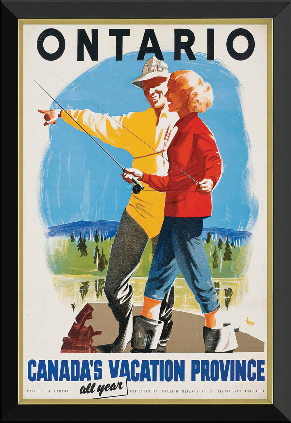 Vintage Ontario Vacation Poster 1