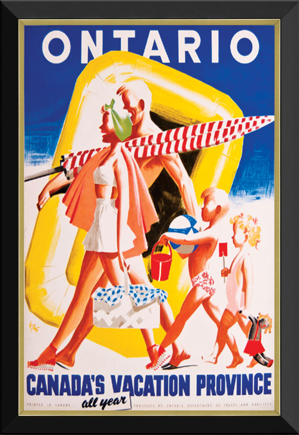 Vintage Ontario Vacation Framed Poster 11