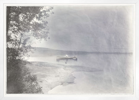 Art Indigo Stained On the Calm Framed with Glass