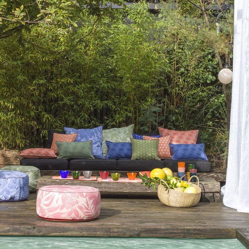 From France Outdoor Pouf Nature Urbaine Electric Blue 20" (1 in stock)