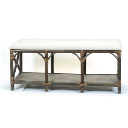Palma Brown Rattan Bench (1 in stock)