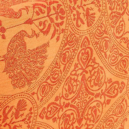 Jacquard Tablecloth Orange Peacock Pattern 60" x 90" (2 in stock)