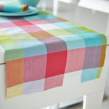 Table Runner Colorful Picnic Check 72" (qty of 1 in stock)