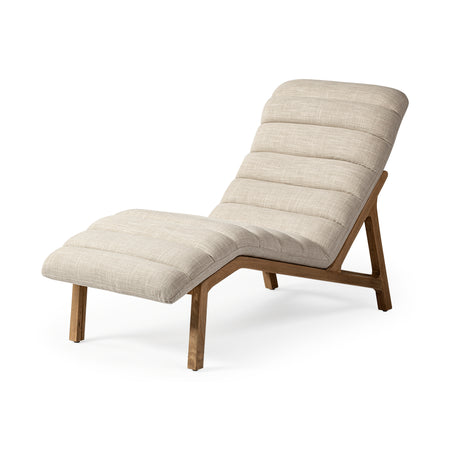 Pierre Beige Upholstered Armless Chaise Lounge Chair (1 in stock)
