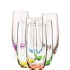 Rainbow Assorted Set of 6 Colored Bohemian Crystal Highballs (1 set in stock)