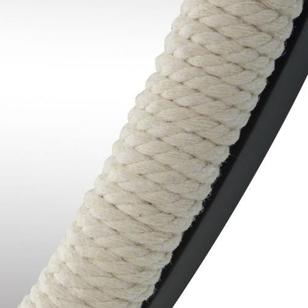 Mirror - Ranchero White Braided Edge Round  43" (1 in stock)