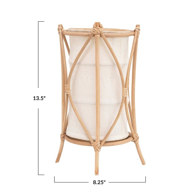 Rattan and Cotton Lamp (2 in stock)
