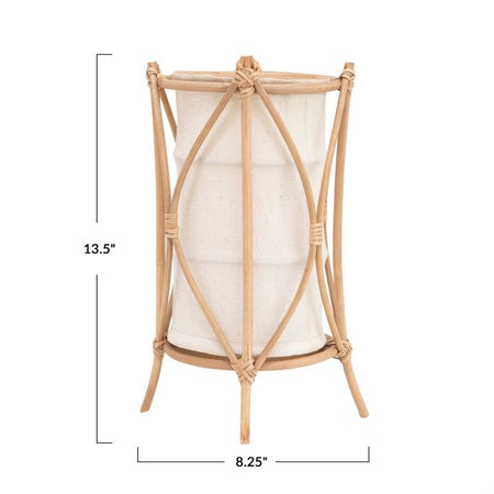 Rattan and Cotton Lamp (2 in stock)