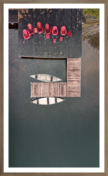 Art  - Cottage Dock Large framed with glass