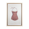 Art  - Red Swimsuit framed with glass