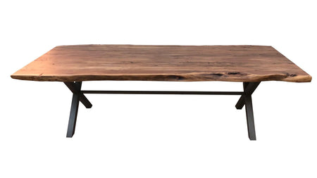 Live Edge Solid Acacia Wood 98"x 40" Dining Table (1 in stock)