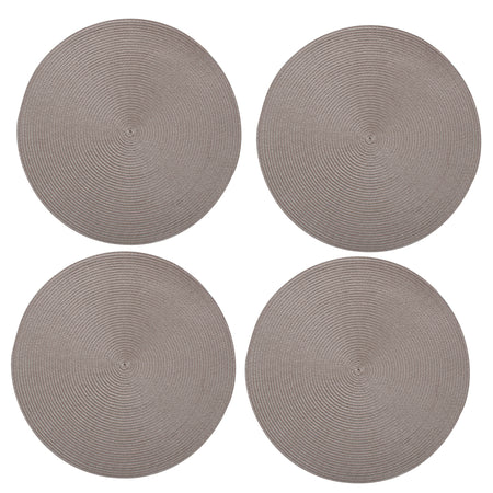 Woven Grey Placemats Round