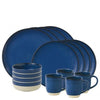 Royal Doulton Brushed Glaze Cobalt Blue Dinnerware 16pc (2 sets in stock) 25% off