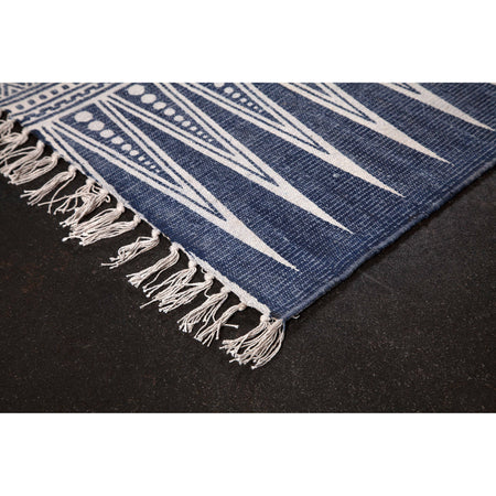 Valencia Flatwoven Navy  Cotton Rug  8' x 10' (1 in stock)