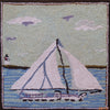 Sailboat Wool Hook Cushion 18"