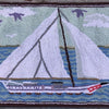 Sailboat Needlepoint Hook Wool Rug 3' x 5'
