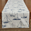 Sailboat Blue on White Table Runner 72" (2 in stock)