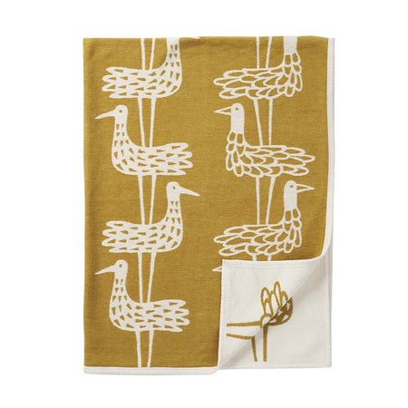 Organic Cotton Throw Shorebirds Yellow (4 in stock)
