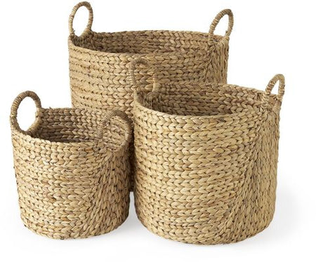 Sivan Water Hyacinths Basket set of 3