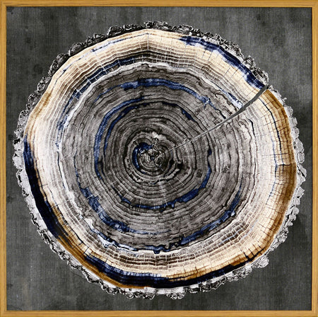 Slice of Indigo 11 Grey Art framed with glass (1 in stock)