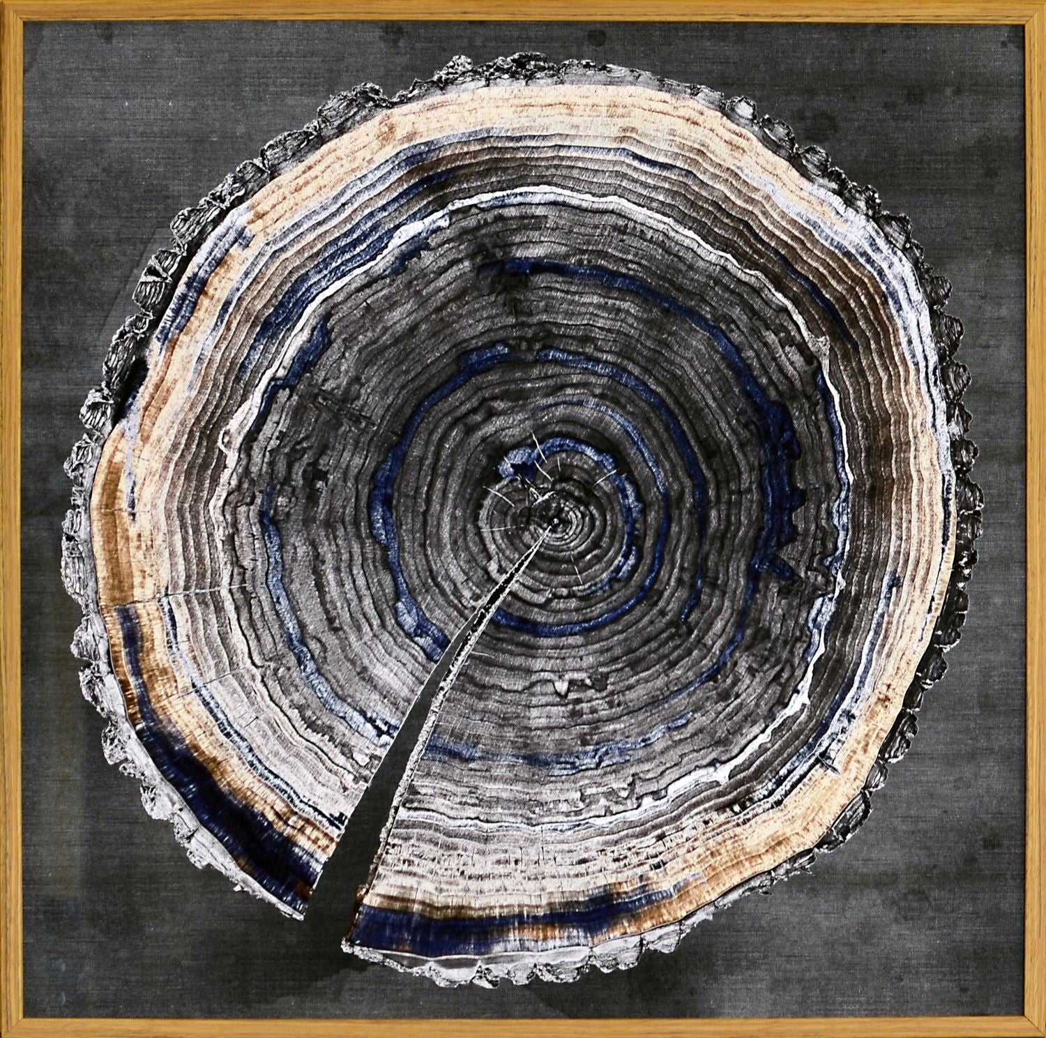 Slice of Indigo 1 Grey Framed Art (1 in stock)