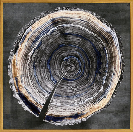 Slice of Indigo 1 Grey Framed Art (1 in stock)