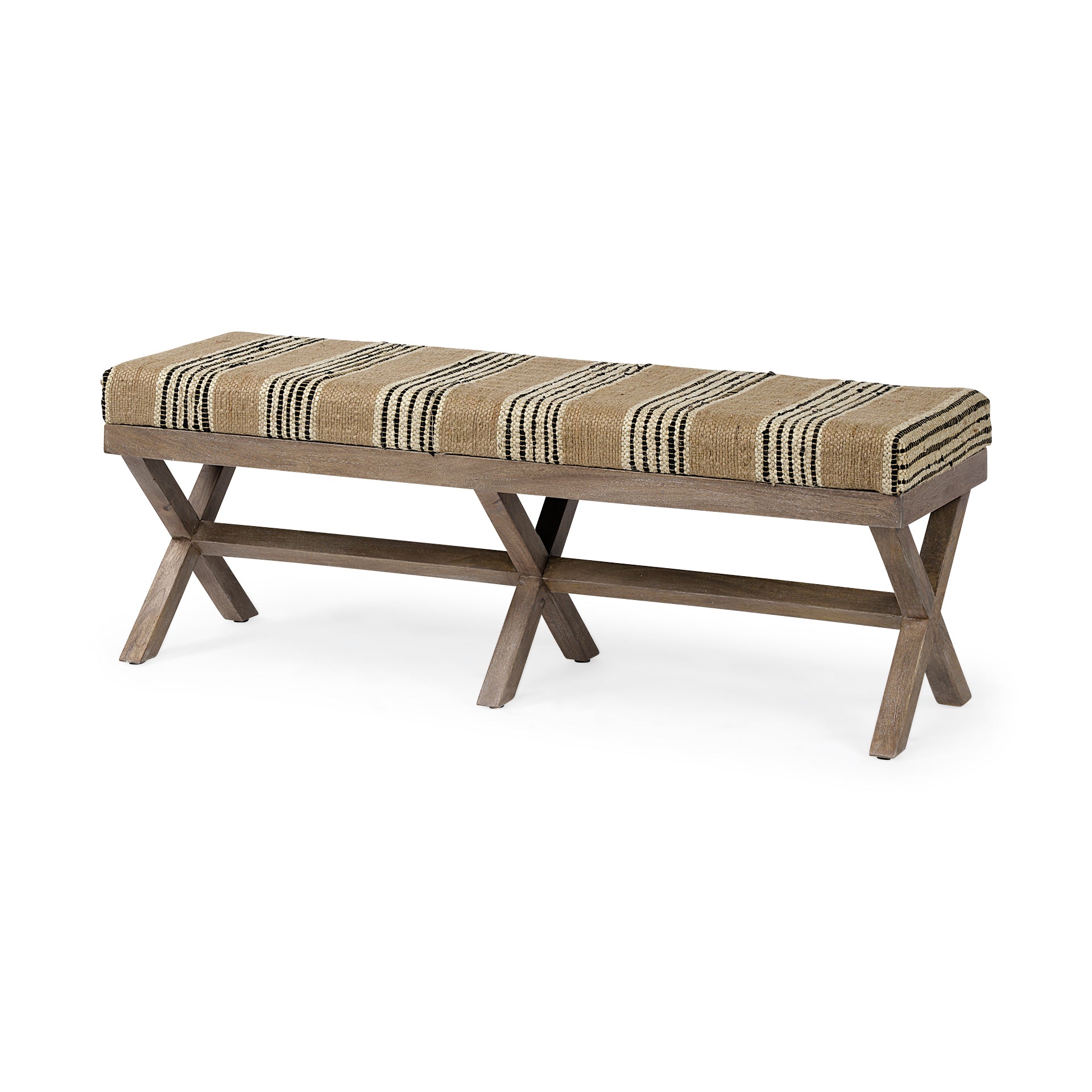 Solis 111 Beige Accent Bench 50"