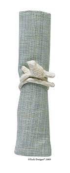 Songbird White Iron Napkin Rings set of 4