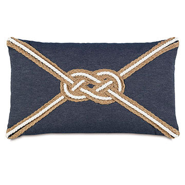 Strauss Denim with Knot Cushion 13x22" (1 in stock)