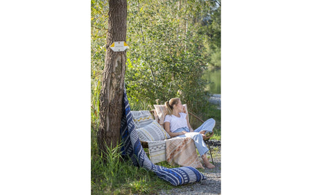 Silvretta Modern Multi Pattern Grey Cotton Throw  (qty of 1 in stock)