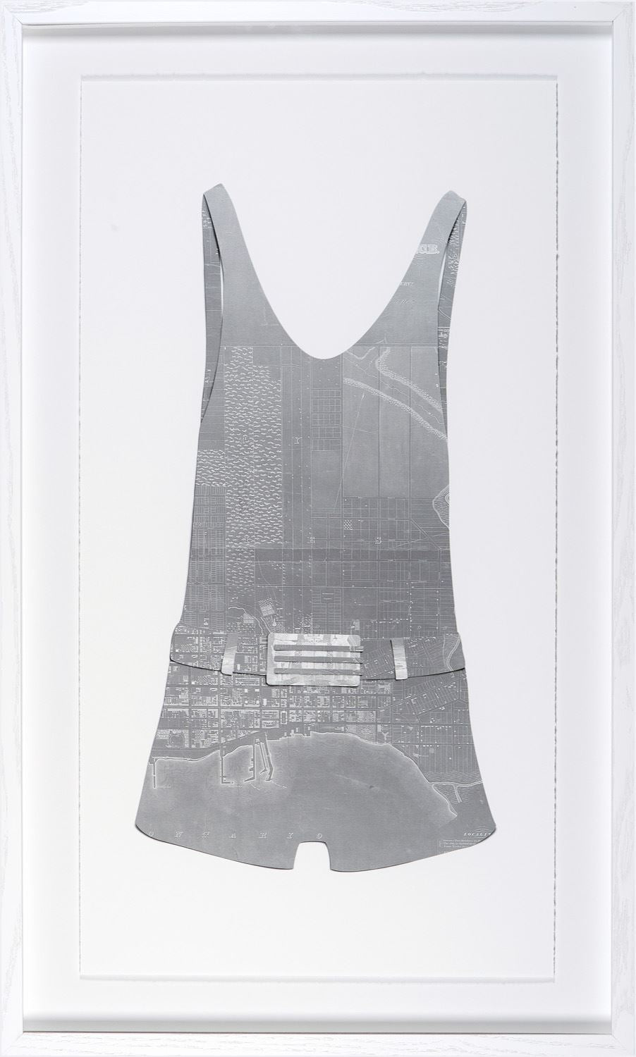 Swim Cutouts I Grey  Framed Art